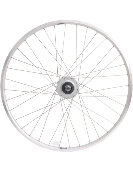 Achterwiel 28" Nexus 8 rollerbrake naaf met met zilveren velg en RVS spaken