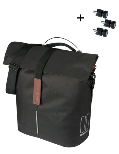 Fietsshopper Basil City MIK Studs14 liter 11 x 29 x 36cm - zwart