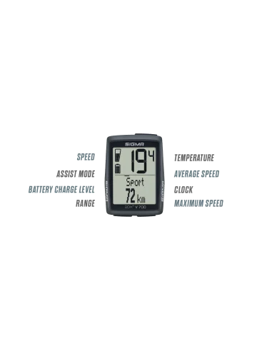 Fietscomputer Sigma EOX View 700 - zwart
