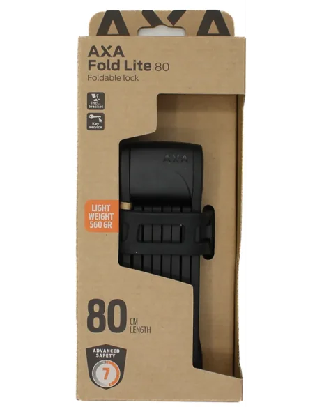 Vouwslot Axa Fold 80 Lite - zwart