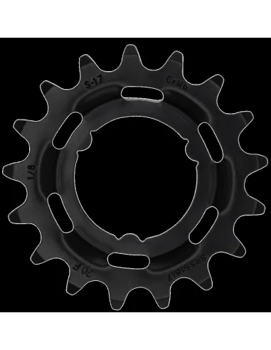 Tandwiel KMC Voor Shimano 17T O-MO Staal 1/8 inch - Zwart