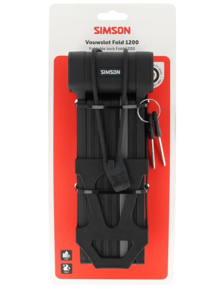 Vouwslot Simson Fold 1200 - zwart