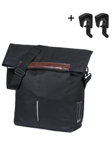 Fietsshopper Basil City MIK Hooks 14-16L 13 x 29 x 31 cm - zwart