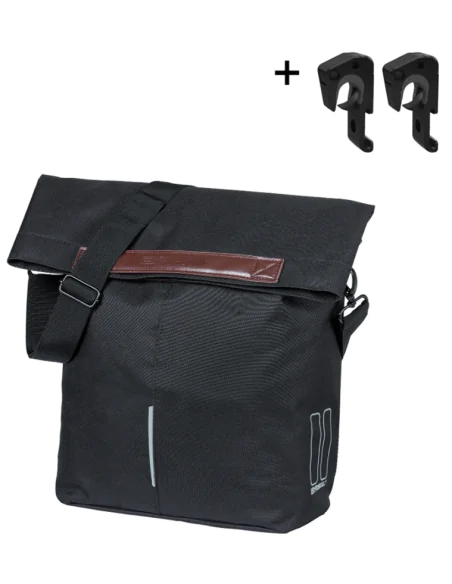 Fietsshopper Basil City MIK Hooks 14-16L 13 x 29 x 31 cm - zwart