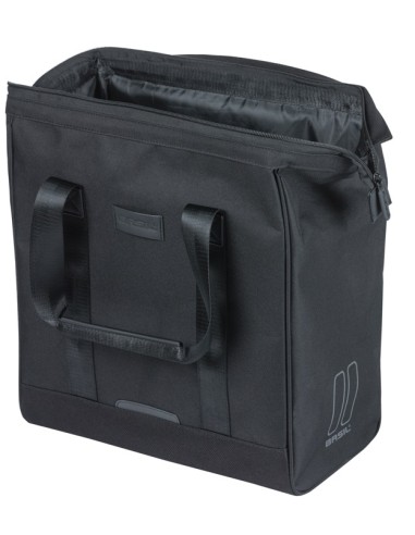 Fietsshopper Basil Grand MIK Hooks 23L 12 x 35 x 35 cm - zwart