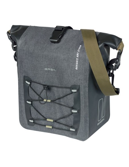 Enkele tas Basil Navigator Storm M MIK 12-15L 14 x 25 x 36 cm - zwart