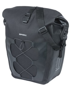 Enkele tas Basil Navigator Waterproof L MIK 25-31L 14 x 26 x 42 cm - zwart