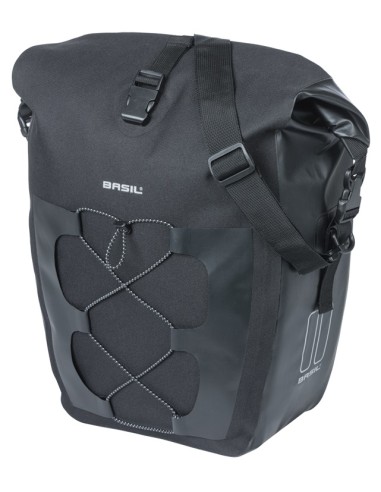 Enkele tas Basil Navigator Waterproof L MIK 25-31L 14 x 26 x 42 cm - zwart