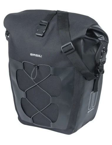Enkele tas Basil Navigator Waterproof L MIK 25-31L 14 x 26 x 42 cm - zwart