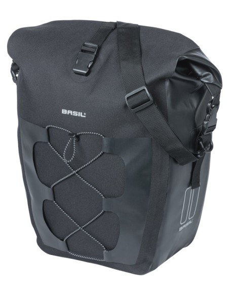Enkele tas Basil Navigator Waterproof L MIK 25-31L 14 x 26 x 42 cm - zwart