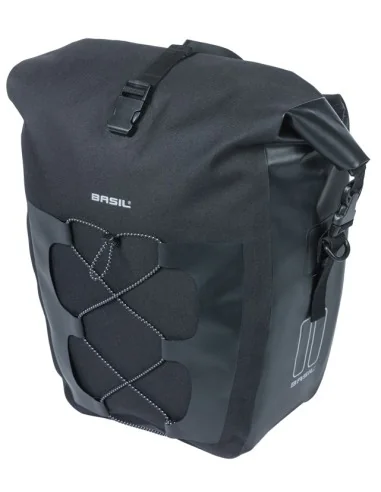 Enkele tas Basil Navigator Waterproof L MIK 25-31L 14 x 26 x 42 cm - zwart