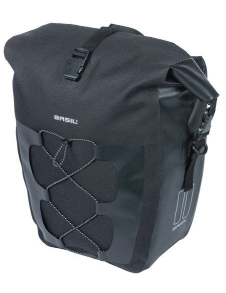 Enkele tas Basil Navigator Waterproof L MIK 25-31L 14 x 26 x 42 cm - zwart