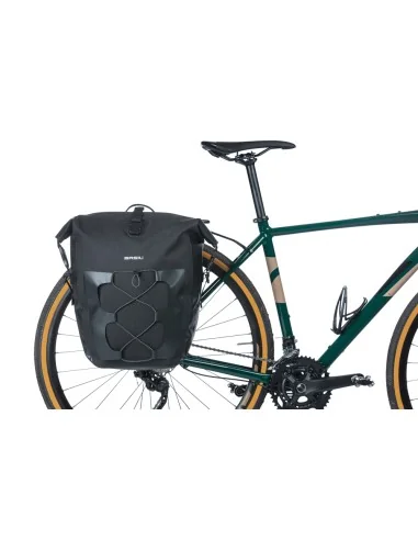 Enkele tas Basil Navigator Waterproof L MIK 25-31L 14 x 26 x 42 cm - zwart