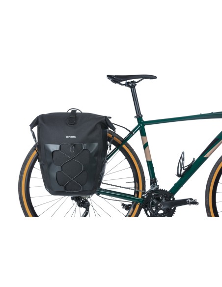 Enkele tas Basil Navigator Waterproof L MIK 25-31L 14 x 26 x 42 cm - zwart