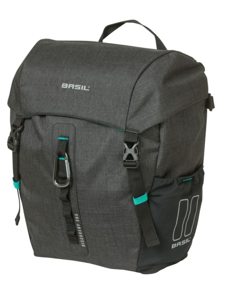 Enkele tas Basil Discovery 365D M MIK 9L 12 x 25 x 33 cm - zwart