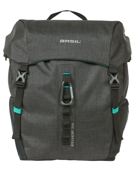Enkele tas Basil Discovery 365D M MIK 9L 12 x 25 x 33 cm - zwart