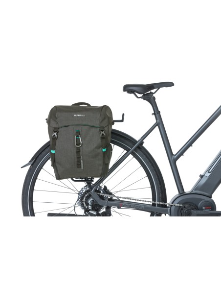 Enkele tas Basil Discovery 365D M MIK 9L 12 x 25 x 33 cm - zwart