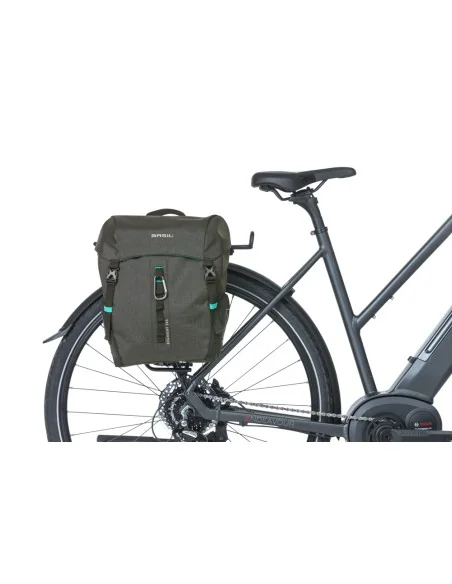 Enkele tas Basil Discovery 365D M MIK 9L 12 x 25 x 33 cm - zwart