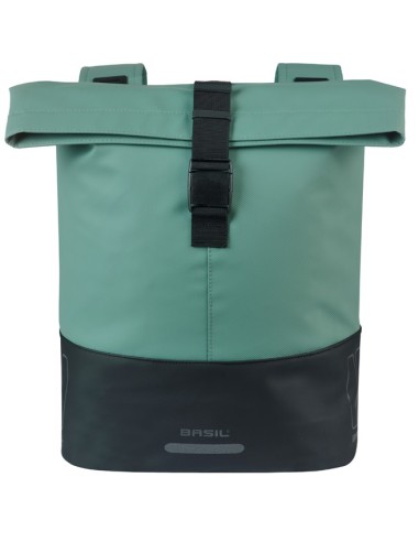 Dubbele fietstas Basil Cove 28-32L 14 x 29 x 36 cm - groen/zwart