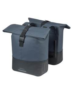 Dubbele fietstas Basil Cove 28-32L 14 x 29 x 36 cm - blauw/zwart