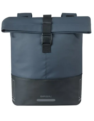 Dubbele fietstas Basil Cove 28-32L 14 x 29 x 36 cm - blauw/zwart