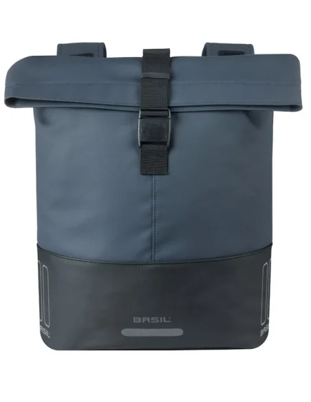 Dubbele fietstas Basil Cove 28-32L 14 x 29 x 36 cm - blauw/zwart