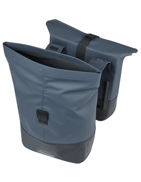 Dubbele fietstas Basil Cove 28-32L 14 x 29 x 36 cm - blauw/zwart