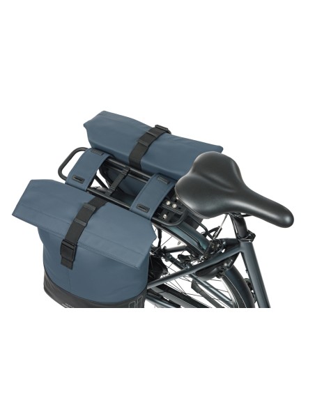 Dubbele fietstas Basil Cove 28-32L 14 x 29 x 36 cm - blauw/zwart