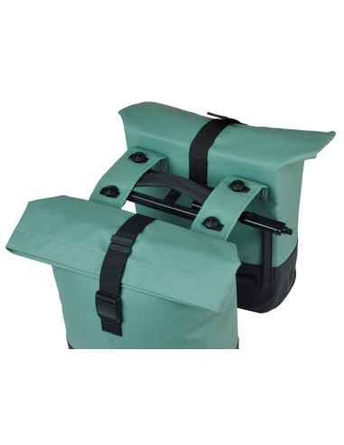 Dubbele fietstas Cove MIK 28-32L 14 x 29 x 36 cm - groen/zwart