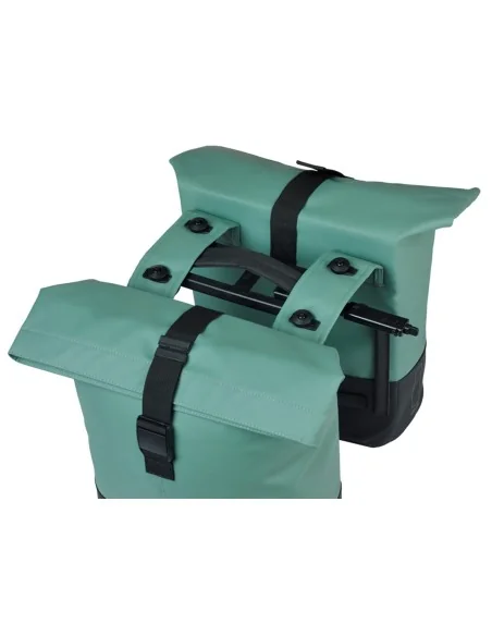 Dubbele fietstas Cove MIK 28-32L 14 x 29 x 36 cm - groen/zwart