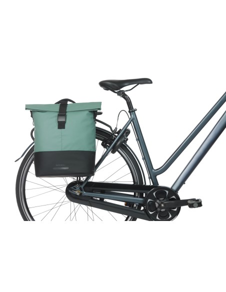 Dubbele fietstas Cove MIK 28-32L 14 x 29 x 36 cm - groen/zwart