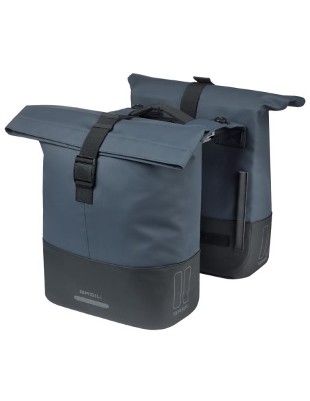 Dubbele fietstas Cove MIK 28-32L 14 x 29 x 36 cm - blauw/zwart