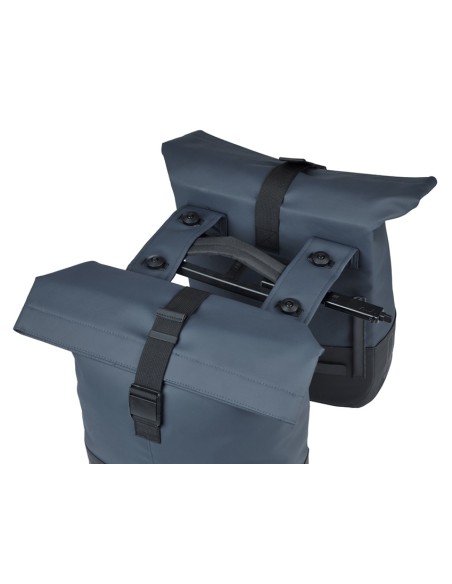 Dubbele fietstas Cove MIK 28-32L 14 x 29 x 36 cm - blauw/zwart