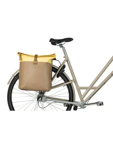Dubbele fietstas Basil Vive 28-35L 14 x 30 x 38 cm - zand/geel