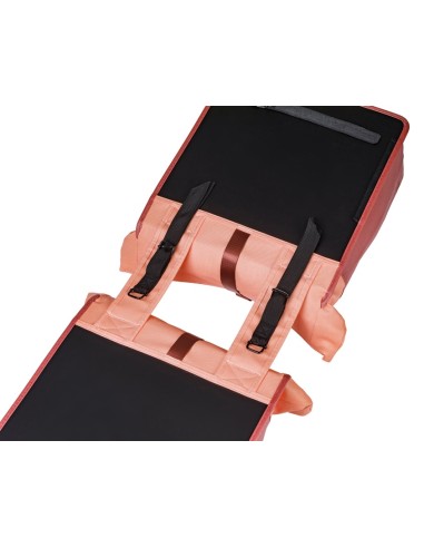 Dubbele fietstas Basil Vive 28-35L 14 x 30 x 38 cm - bordeaux/roze