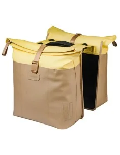 Dubbele fietstas Basil Vive MIK 28-35L 14 x 30 x 38 cm - zand/geel