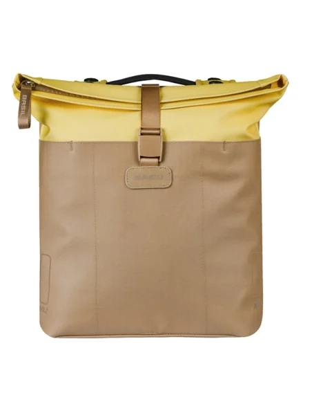 Dubbele fietstas Basil Vive MIK 28-35L 14 x 30 x 38 cm - zand/geel