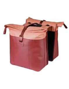 Dubbele fietstas Basil Vive MIK 28-35L 14 x 30 x 38 cm - bordeaux/roze