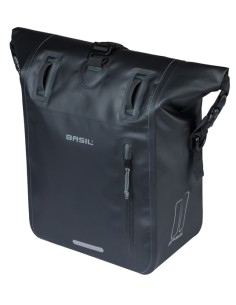 Enkele fietstas Basil Rivo M tarpaulin MIK 12-15L 14 x 25 x 38 cm - zwart