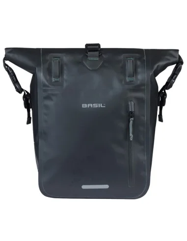 Enkele fietstas Basil Rivo M tarpaulin MIK 12-15L 14 x 25 x 38 cm - zwart