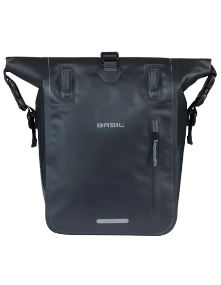 Enkele fietstas Basil Rivo M tarpaulin MIK 12-15L 14 x 25 x 38 cm - zwart
