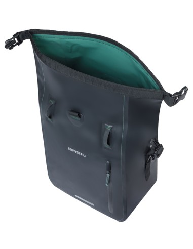 Enkele fietstas Basil Rivo M tarpaulin MIK 12-15L 14 x 25 x 38 cm - zwart
