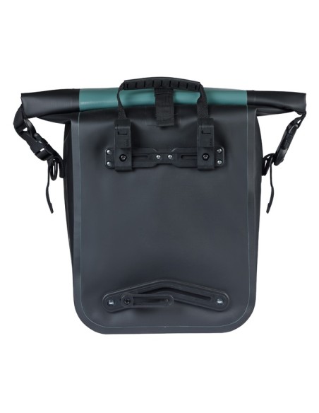 Enkele fietstas Basil Rivo M tarpaulin MIK 12-15L 14 x 25 x 38 cm - groen/zwart