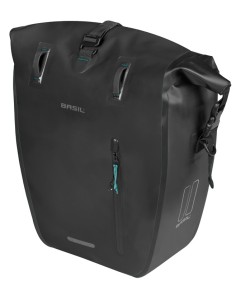 Enkele fietstas Basil Rivo L tarpaulin MIK 25-31L 14 x 28 x 43 cm - zwart 2