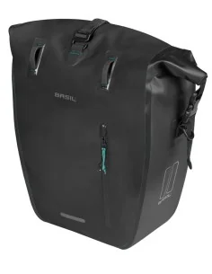 Enkele fietstas Basil Rivo L tarpaulin MIK 25-31L 14 x 28 x 43 cm - zwart 2