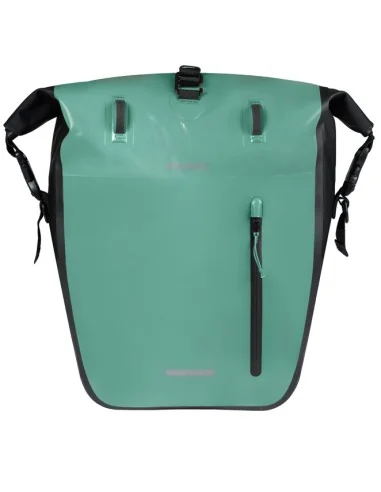 Enkele fietstas Basil Rivo L tarppaulin MIK 25-31L 14 x 28 x 43 cm - groen/zwart