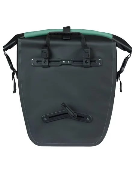 Enkele fietstas Basil Rivo L tarppaulin MIK 25-31L 14 x 28 x 43 cm - groen/zwart