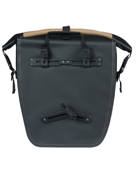 Enkele fietstas Basil Rivo L tarpaulin MIK 25-31L 14 x 28 x 43 cm - zand/zwart