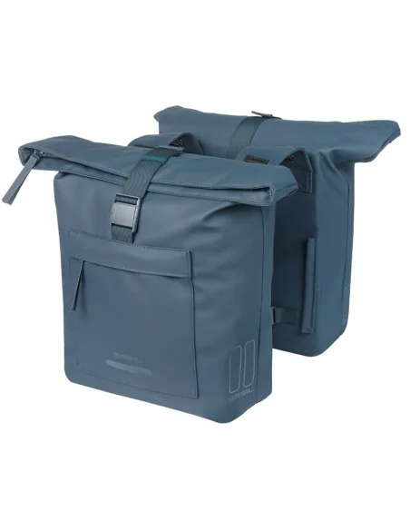 Dubbele fietstas Basil Brooklyn 41L 14 x 30 x 37 cm - blauw