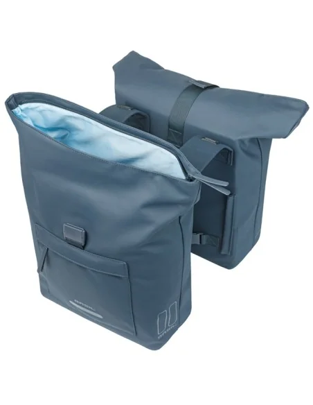 Dubbele fietstas Basil Brooklyn 41L 14 x 30 x 37 cm - blauw